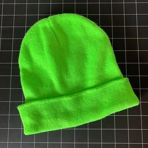 Neon green beanie